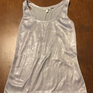 Shiny Silver Tank Top